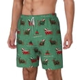 thumbnail image 2 of Uemuo Christmas Dachshund Pattern Mens Swim Trunks Quick Dry Board Shorts with Mesh Lining, Stretch Beach Shorts Quick Dry No-Chafing Board Shorts-X-Large, 2 of 9