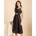 thumbnail image 2 of Moomaya Womens Printed Dress, Spaghetti Strap Cyte Midi Dress, 2 of 9