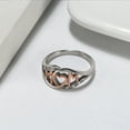 thumbnail image 3 of Mom Heart Ring White and Rose Gold Plated Sterling Silver Womens Ginger Lyne Collection, 3 of 7