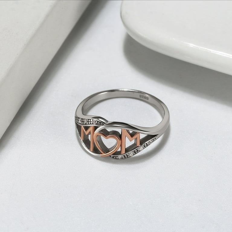Rose gold mum ring store