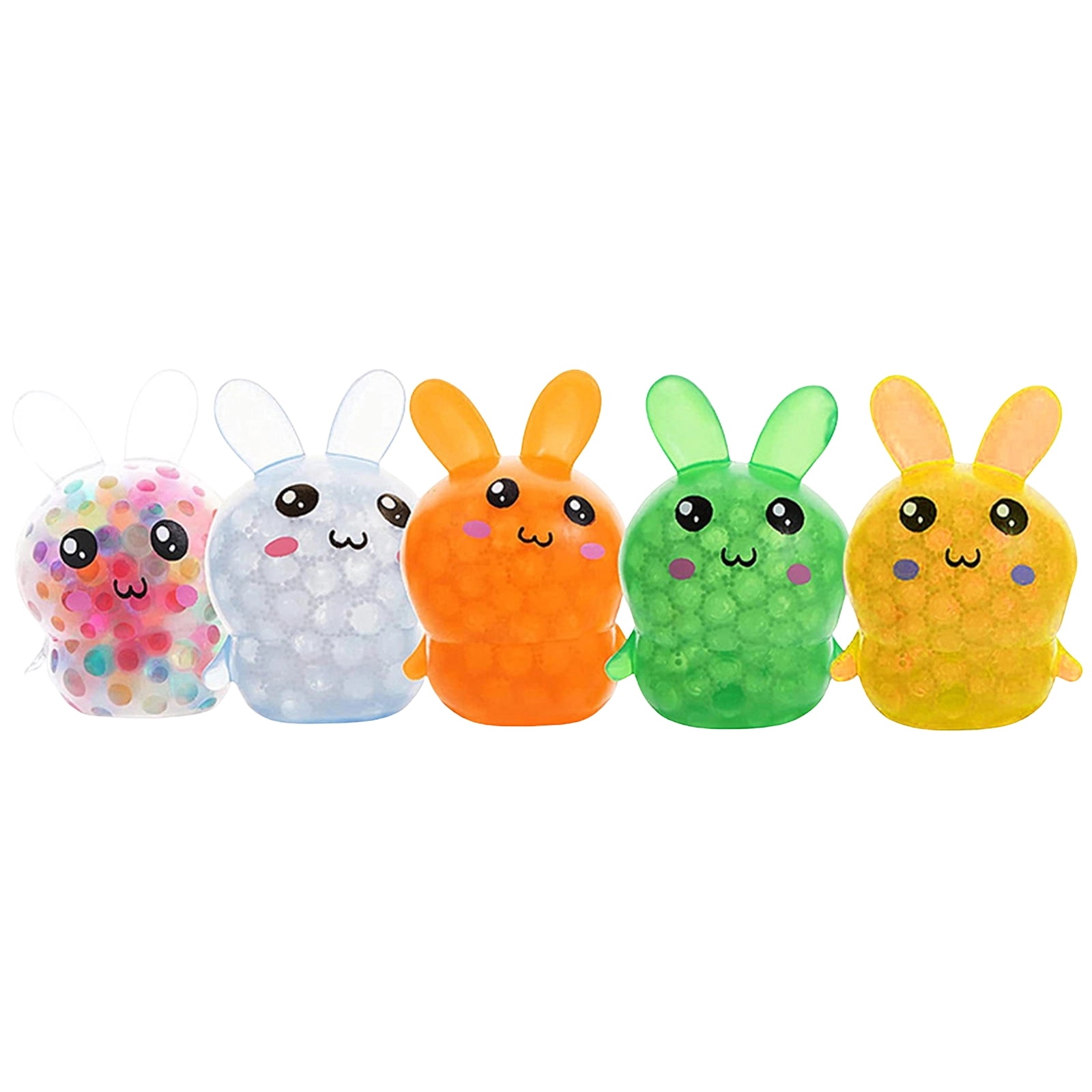 Easter Bunny Sugar Stress Relief Squishies Jumbo Slow Rising Kawaii Scent Squishies Sparkling Bunny Sugar Stress Relief Squeeze Toys for Adults,-5PC(Colorful-Bunny).