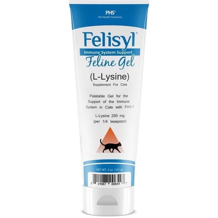 Felisyl L-Lysine Gel for Cats - Immune System Support - Supplement Support for Healthy Tissue, Respiratory, and Vision - Salmon-Flavored - Made in The USA - 5 oz