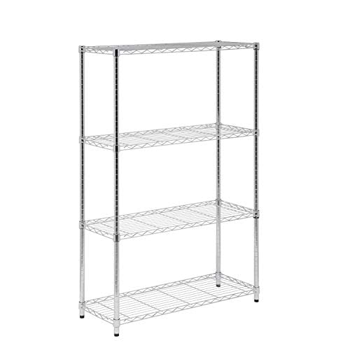 SHF-01906 4-tier chrome shelving unit-250 lbs, 4-Tier