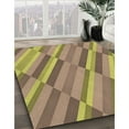 thumbnail image 3 of Ahgly Company Machine Washable Indoor Square Transitional Brown Area Rugs, 4' Square, 3 of 7