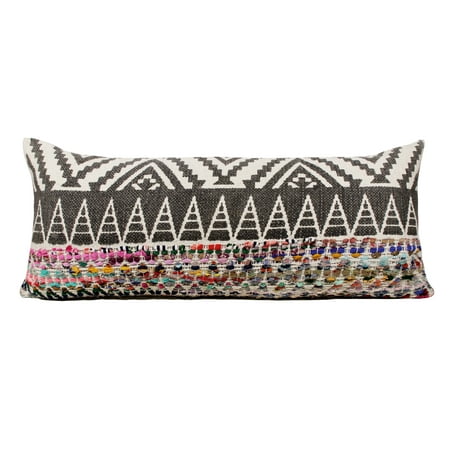 LR Home Nomad 14" x 36" Rainbow Chevron Cotton Blend Adult Decorative Throw Pillow