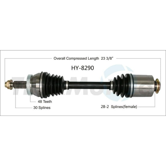 CV Axle Shaft Fits select: 2015-2016 HYUNDAI SONATA