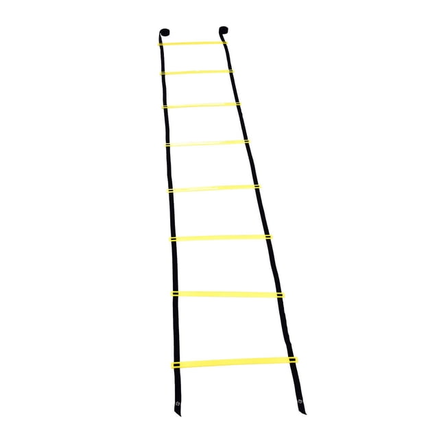Agility Ladder, 8 Rung Heavy Duty Football Training Ladder with Adjustable Flat Plastic Rungs and Durable Nylon Straps, for Speed Agility Coordination and Balance in Football