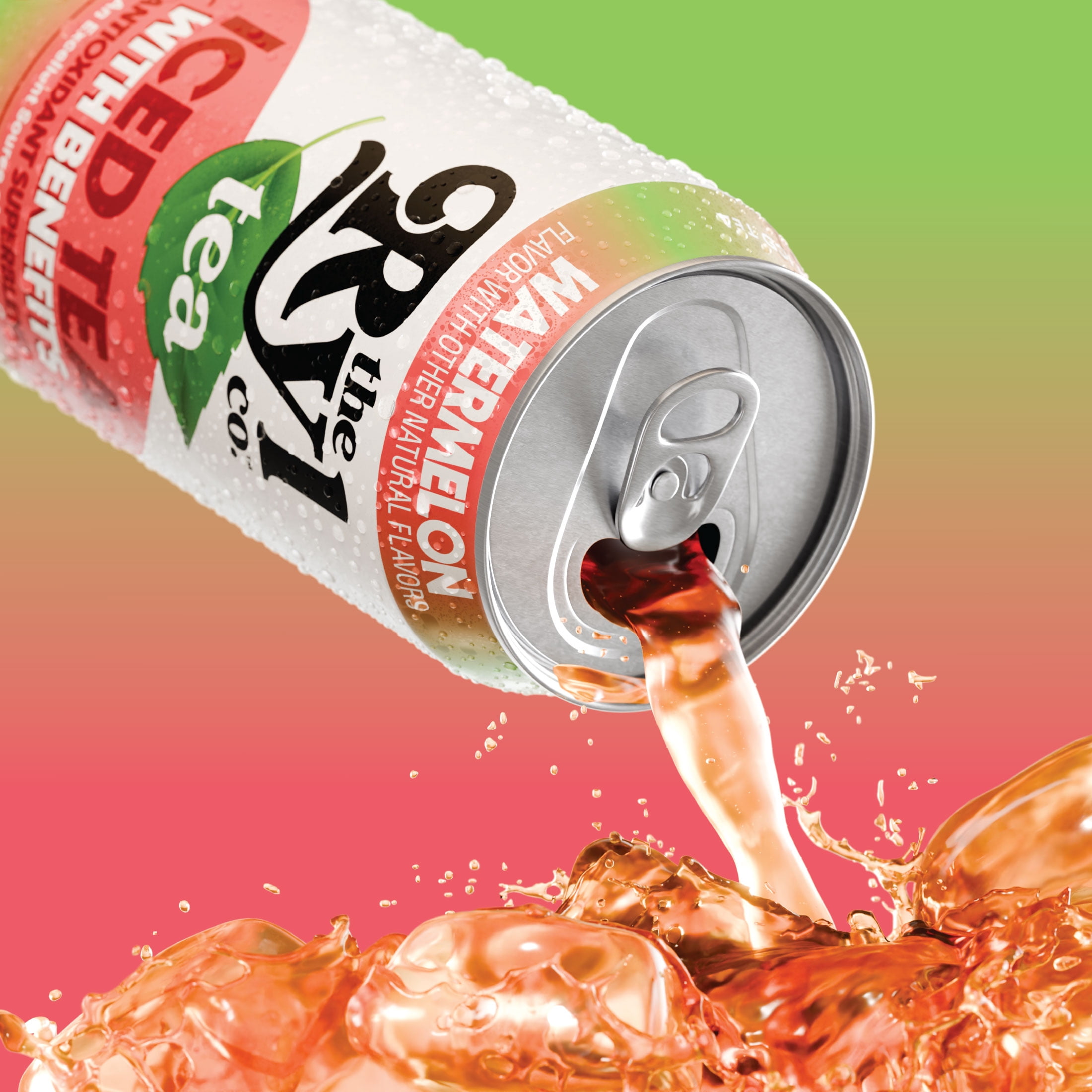 Ryl Iced Tea Watermelon, Zero Sugar Iced Tea, Antioxidant Superblend, 16 fl oz Ready-to-Drink Can