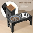 thumbnail image 6 of Elevated Dog Bowls, DomiPet Stainless Steel Bowl for Small Medium Large Dogs and Pets 5 Adjustable Height with Non-Slip Feet, 6 of 8