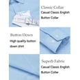 thumbnail image 5 of COOFANDY Men's Chambray Oxford Shirts Slim Fit Business Work Plain Shirt, 5 of 6