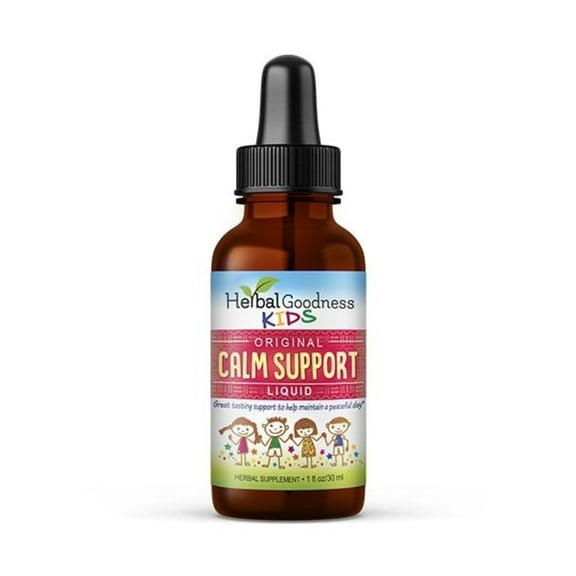 Kids Calm Support Liquid Extract 1fl.oz - Kids Multivitamin, Magnesium Glycinate, Ashwagandha Root, Toddler Supplement for Relaxation - Herbal Goodness