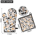thumbnail image 6 of Halloween Leopard Print Ghosts Bats and Pumpkins Kitchen Oven Mitt and Pot Holder Sets 2 Pcs for Baking, Cooking and Grilling, Heat Resistant Up To 392 °F, 6 of 7