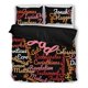 thumbnail image 1 of Libros de la Santa Biblia negros Juego de cama negro, 1 of 5