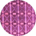 thumbnail image 1 of Ahgly Company Indoor Round Oriental Purple Modern Area Rugs, 5' Round, 1 of 4