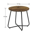 thumbnail image 7 of VECELO Metal Round Side End Table, Modern Nightstand for Bedroom/Living Room/Office, Antique Brown, 7 of 7