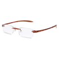 thumbnail image 1 of Visualites 1 Tortoise 2.25 Power Lightweight Rimless Rectangle Reading Glasses, 1 of 4