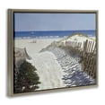 thumbnail image 3 of Stupell Industries Fenced Pathway to Beach Nature Painting Brown Floater Framed Canvas Art Print Wall Art, 21 x 17, 3 of 9