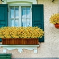 thumbnail image 2 of Viworld 6 Bundles Artificial Flowers UV Resistant Fake Plants Outdoor Faux Plastic Flowers Garden Window Box Porch Home Decor, Yellow, 2 of 9