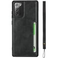 thumbnail image 2 of Galaxy Note 20 Wallet Case with Card Holder, Luxury PU Leather Kickstand Card Slots,Double Magnetic Clasp and Flip Wrist Strap Multi-Function Case for Samsung Galaxy Note 20 6.7",Black, 2 of 7