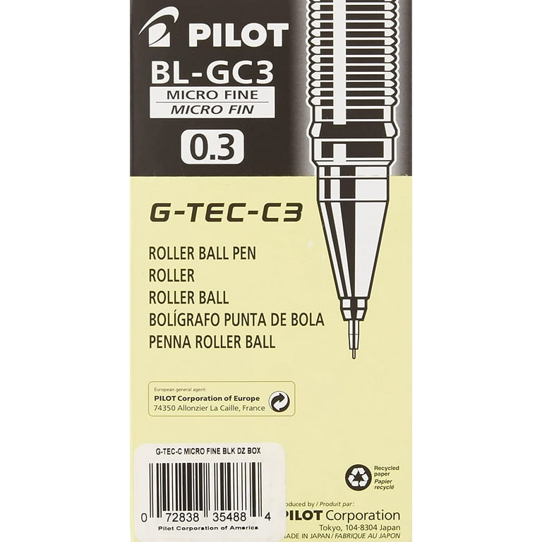 Pilot G-Tec C3 0.3mm Black Pens X Fine Pt Pen New In Box 35488 12 Pens