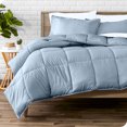 thumbnail image 1 of Bare Home Goose Down Alternative Comforter Set - 3 Piece Set - Oversized King, Dusty Blue, 1 of 7