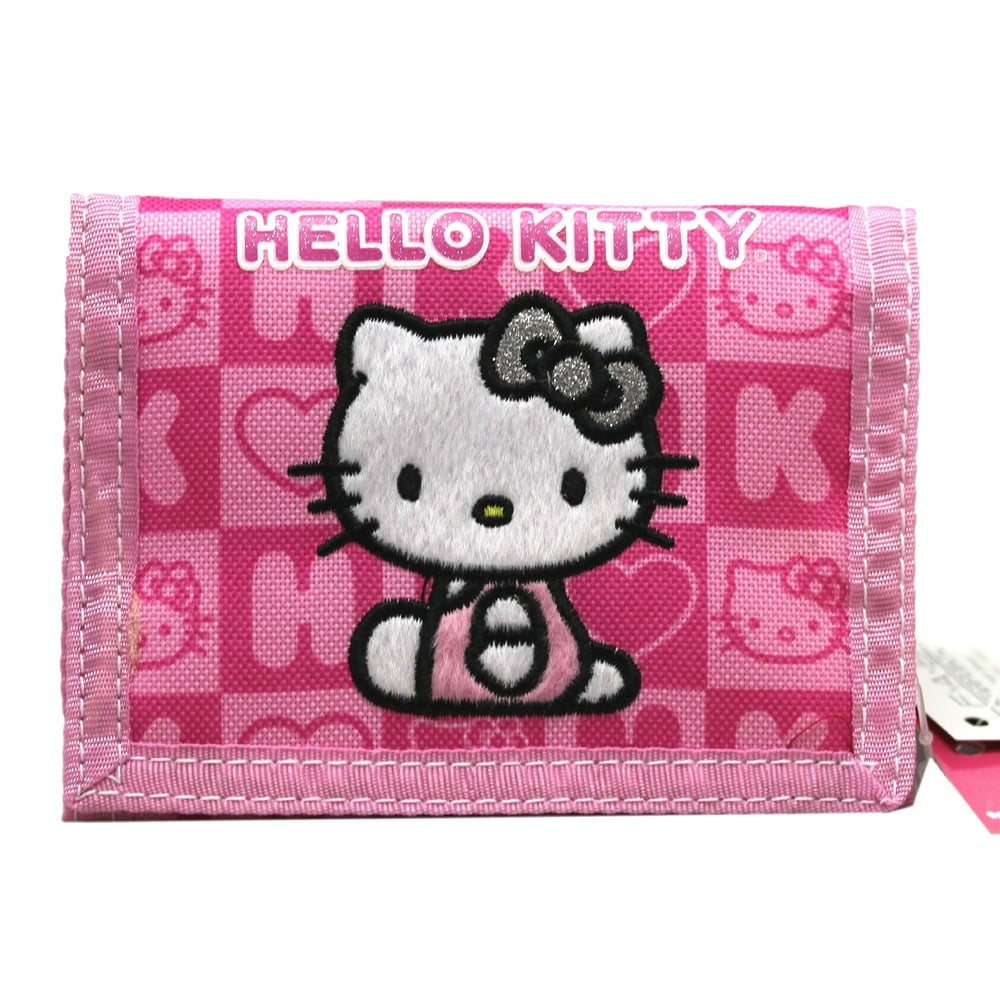 Wallet Hello Kitty Light Pink Trifold Velcro Wallet