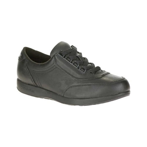 black leather hush puppies
