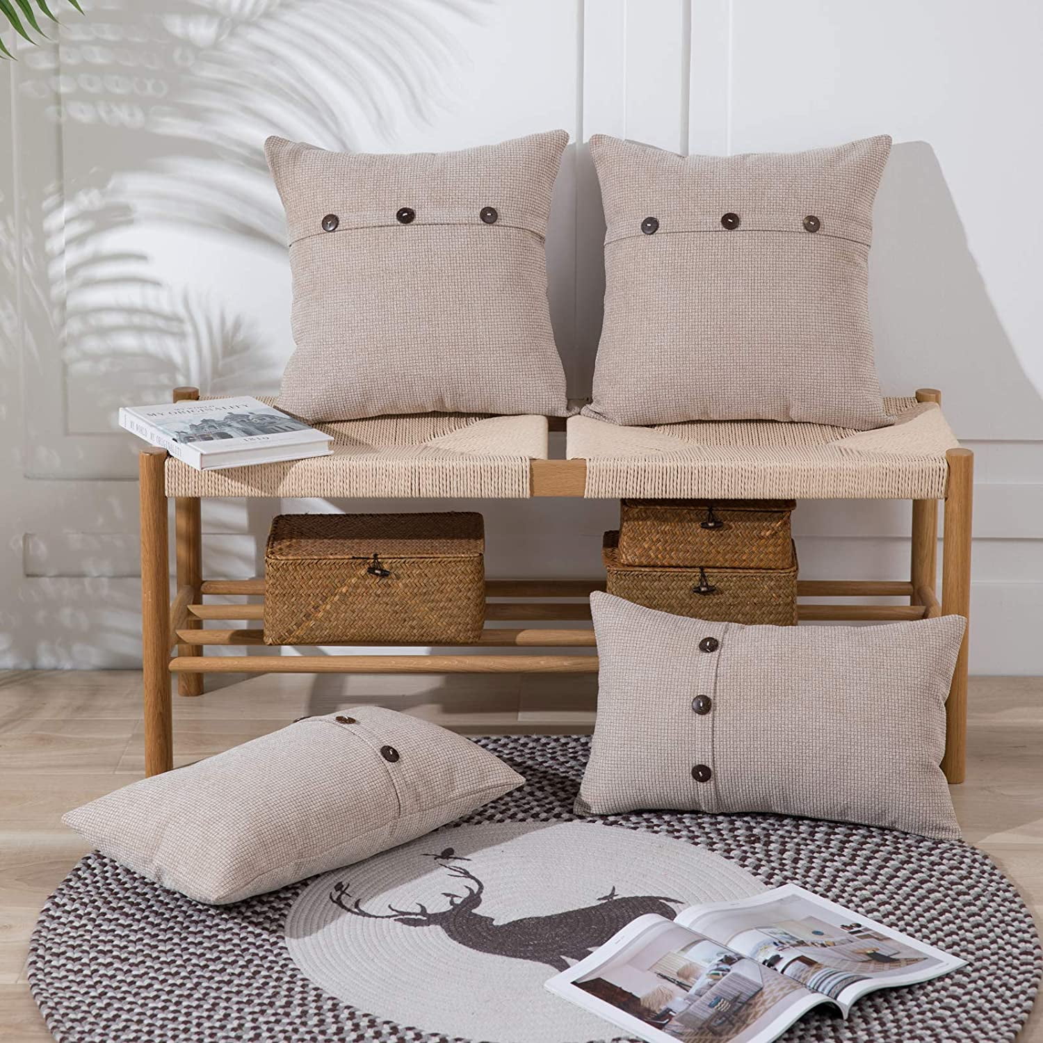 Large cushion covers 22x22 hot sale