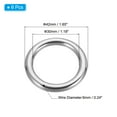 thumbnail image 2 of Uxcell Metal Rings Stainless Steel Rings Marine Grade Multi-Purpose O Ring Welded Round Ring 6 6x30mm, 2 of 5