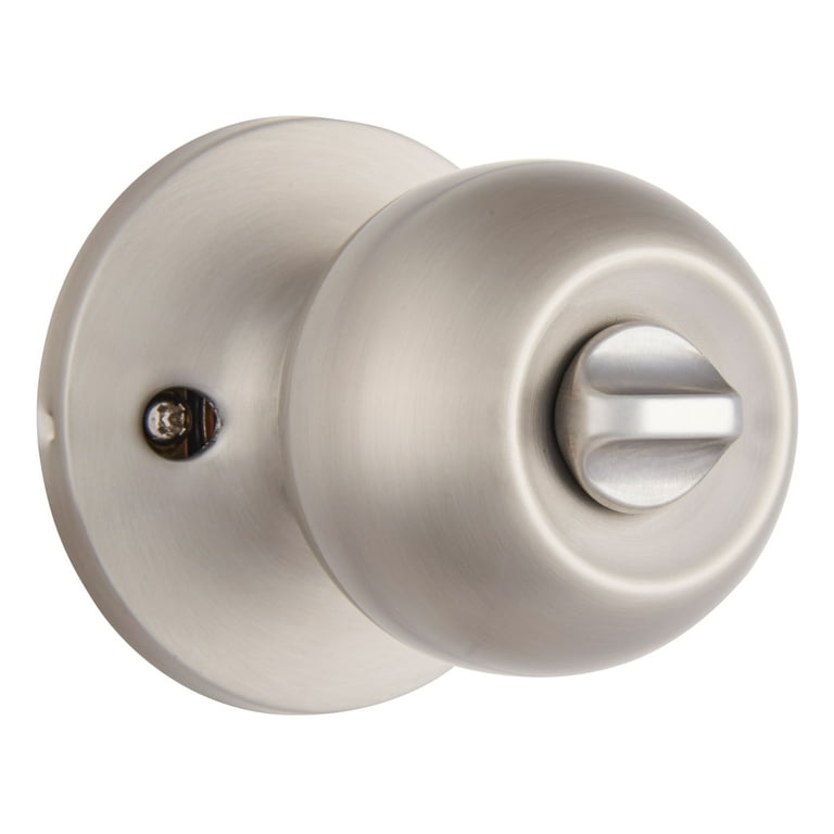 Brinks Keyed Entry Classic Ball Style Doorknob, Satin Nickel