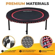 LEAPS & REBOUNDS 48 Mini Fitness Trampoline & Rebounder for Adults, Red