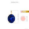 thumbnail image 3 of ANGARA Lab Grown 4.75 Ct Solitaire Blue Sapphire Pendant for Women in 14K Yellow Gold (Size-12x10mm) | September Birthstone, Anniversary, Jewelry Gift for Women | Lab-Grown Blue Sapphire Necklace, 3 of 7