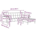 thumbnail image 4 of vidaXL 2-Seater Sofa Bed with Footstool Dark Grey Fabric, 4 of 5