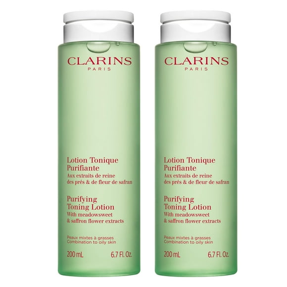 Loción tonificante Clarins que purifica la piel menos grasa durante 14 días