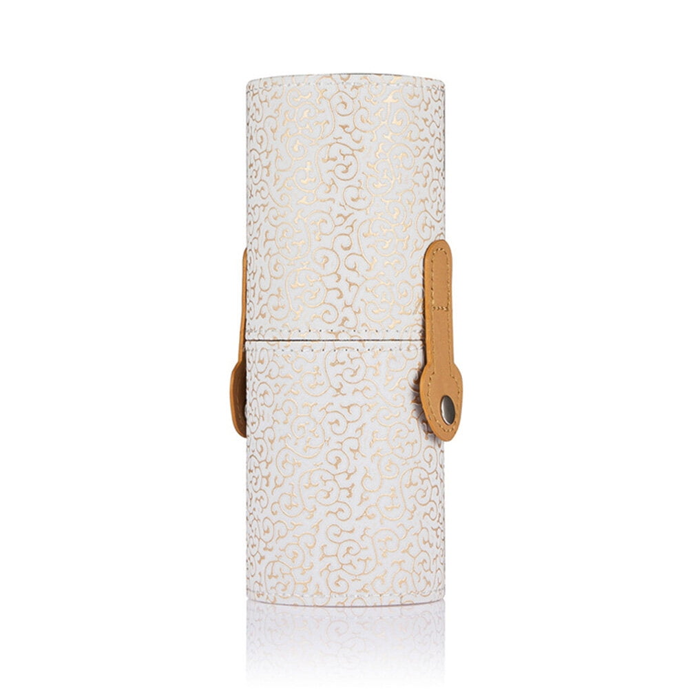 Makeup Brush Cup Holder Cosmetic Tool Storage Case Canister (White