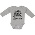 thumbnail image 3 of Inktastic Mimi and Papaw Love Me Boys or Girls Long Sleeve Baby Bodysuit, 3 of 5