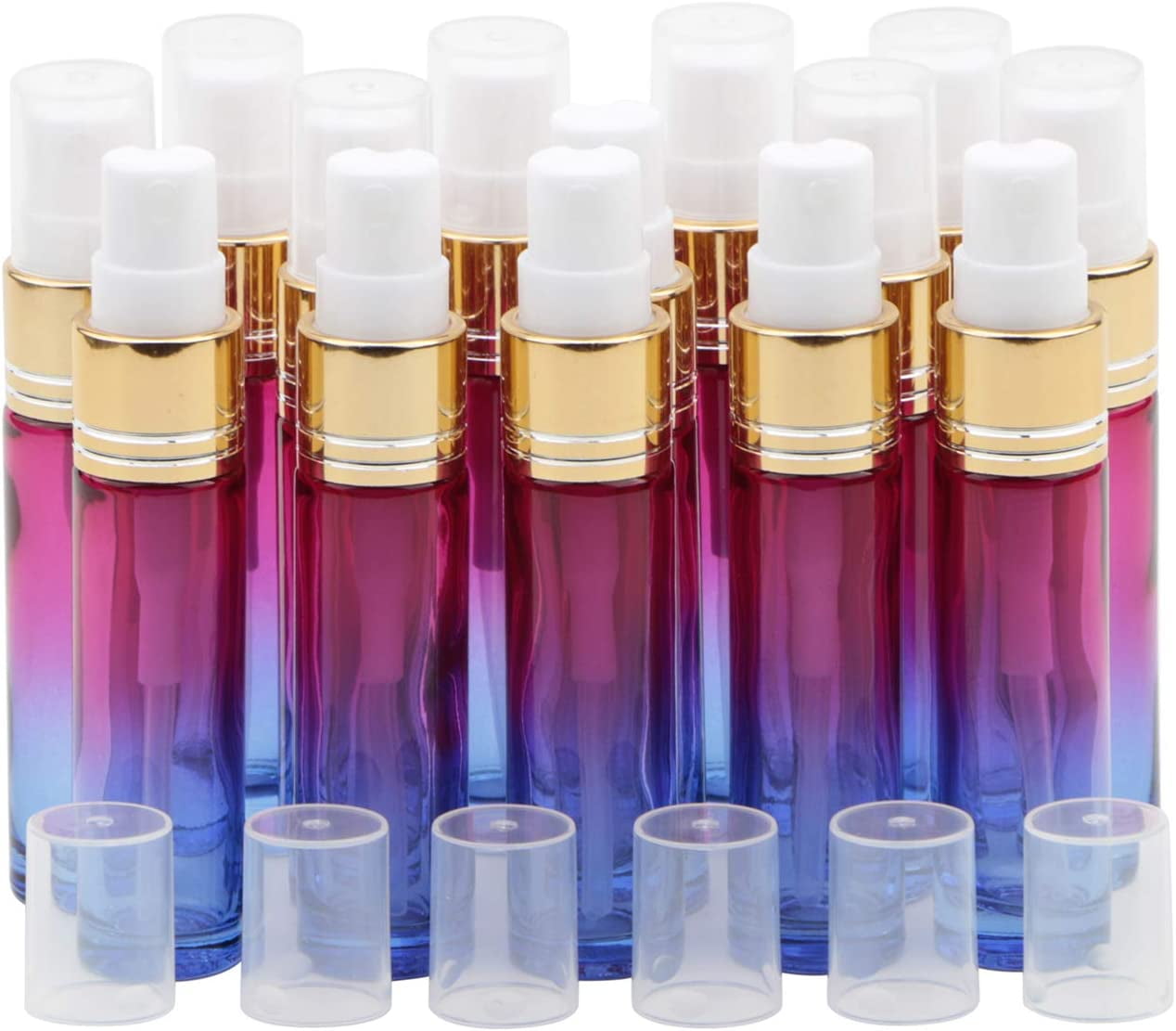 Rose Blue Gradient Color Spray Bottles Glass Vials Tube Perfume