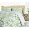 thumbnail image 5 of Ambesonne Abstract Duvet Cover Set, Green Retro Square Spirals, 2-Calking, Fern Green Emerald and White, 5 of 7