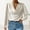 Beige, variant on Ayfxijin Long Sleeve Shirts for Women,Women's European And Chiffon Shirt Loose Draped V-neck Top Pile Collar T-shirt