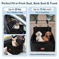 thumbnail image 5 of Dog Booster Car Seat for Small/Medium Dogs Up to 35lbs, DOMIPET Pet Car Travel Bed with Storage Pockets & Safety Belt, Elevated Cushion Fully Detachable and Washable, 5 of 9