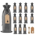 thumbnail image 1 of Burlap Wine Bags Drawstring Wine Bottle Bag with Tags for Gift, 1 of 9
