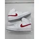 thumbnail image 2 of Ni - ke Air Jordan 1 Mid Womens White University Red BQ6472-106 Size 10.5 Women's 9 Men, 2 of 5
