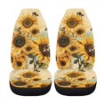 thumbnail image 5 of POLERO Sunflower Bee Polyester Vehicle Seat Covers Easy Install, Soft Front Seat Cover for Men, 2 Pack Car Front Seat Protector Covers, 5 of 13