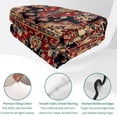 thumbnail image 4 of King Quilt Set 96''x106'', Red Boho Lightweight Bedspread Coverlet Set with 2 Pillow Shams, Contemporary Abstract Ethnic Retro Geometric Breathable All Season Quilt Bedding for Bedroom/Guest Room, 4 of 9