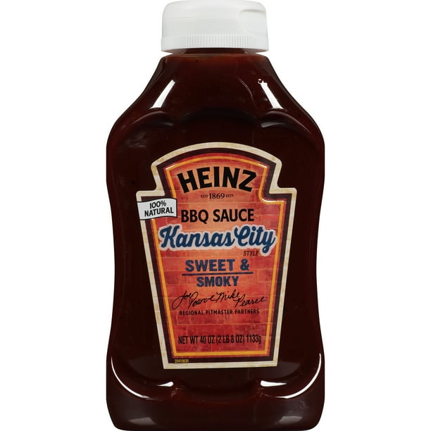 Heinz Kansas City Style Sweet & Smoky BBQ Sauce, 40 oz Bottle Walmart