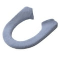 thumbnail image 2 of Dark Gray Soft Thicker Warmer Toilet Seat Cover | Washable Stretchable Fiber Cloth | Universal Fit for Round & Elongated Seats | Easy Installation with Snap Hooks | Reusable Bathroom Accessory, 2 of 8
