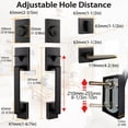 thumbnail image 2 of Front Double Door Traditional Style Keyed Entry Door Handleset with Lever Handle in Matte (Keyed and Dummy Set) MDHSTDBSETBR, 2 of 7