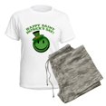 thumbnail image 5 of CafePress - St. Patrick's Day Happy Face Women's Light Pajamas - Women's Short Sleeve Print T-Shirt and Pants Light Cotton Pajama Set, 5 of 7