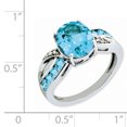 thumbnail image 2 of 925 Sterling Silver Diamond Sky Blue Topaz Ring Gemstone, 2 of 6