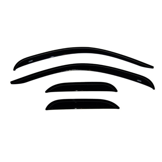 Auto Ventshade Rainguard 94040 Ventvisor; Aerodynamic Design; Tape-On; Smoke; Acrylic; Set of 4